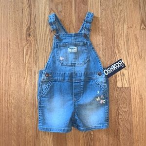 OshKosh overalls with embroidered details. NWT.